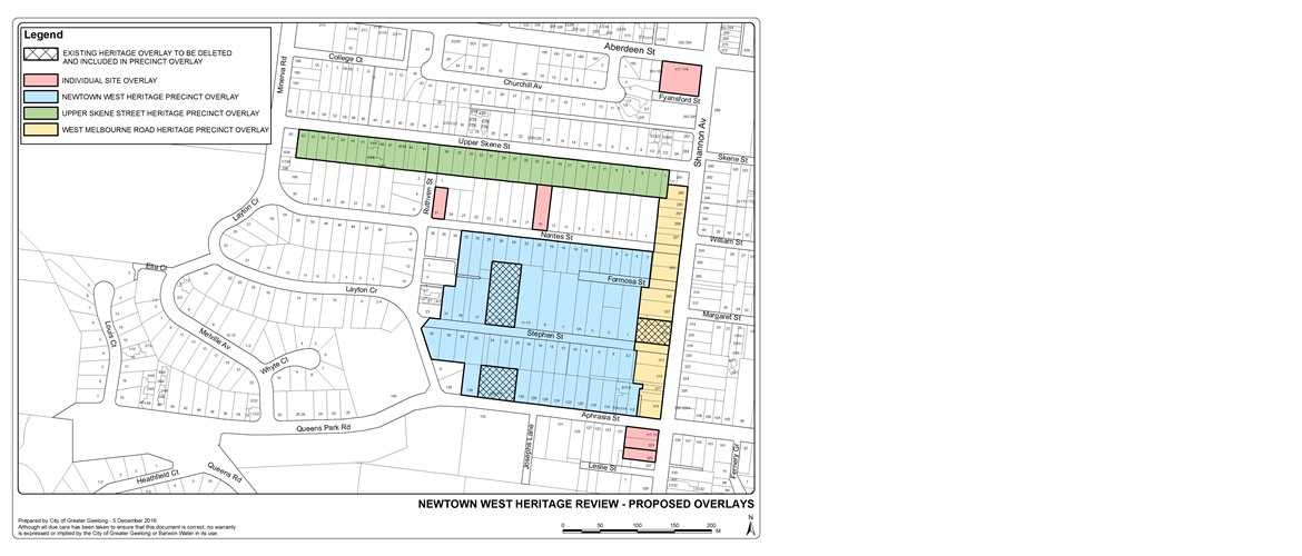 Newtown West Heritage Overlay Precinct Map