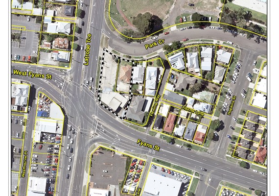 Aerial image of site