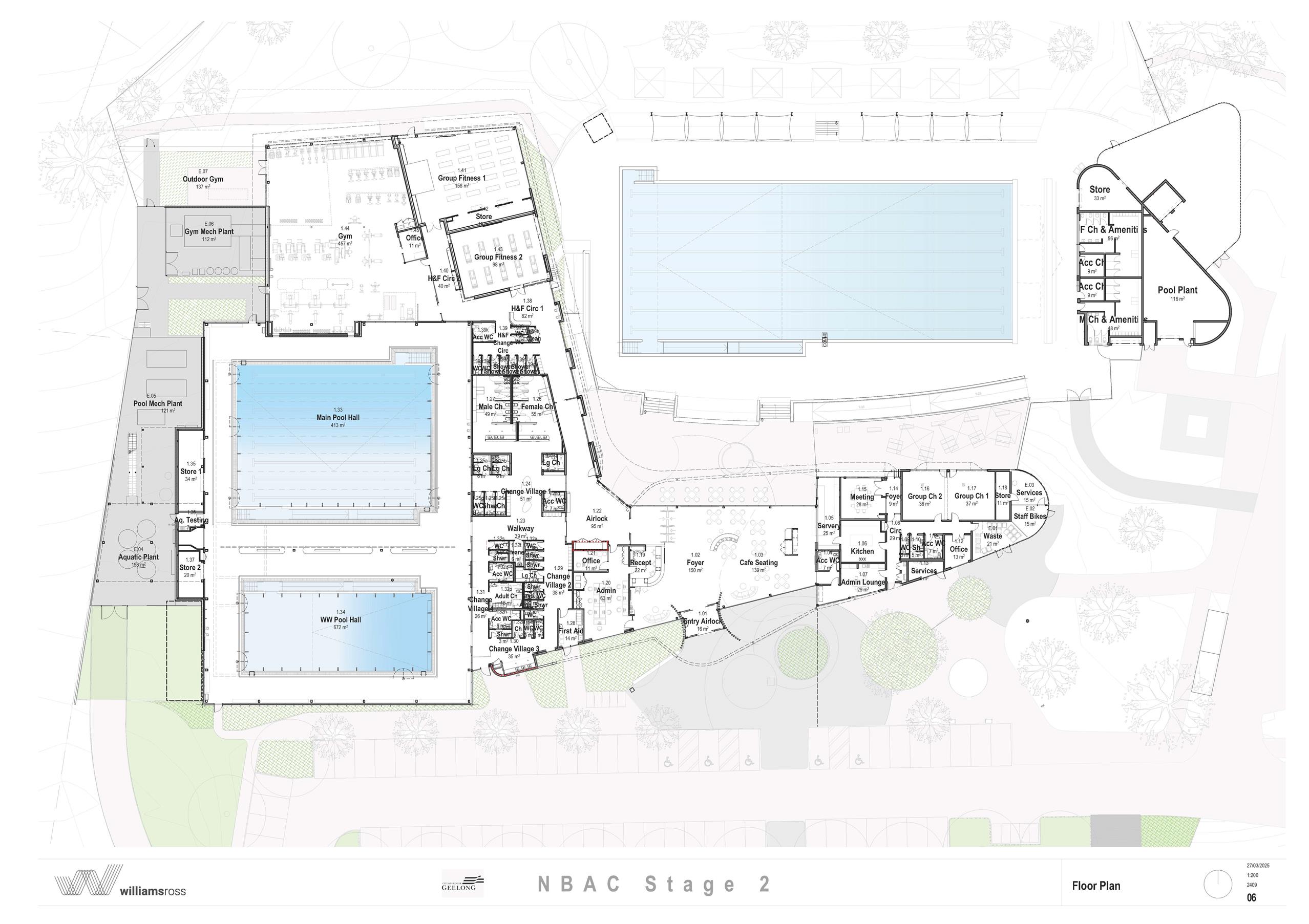 North Bellarine Aquatic Centre Stage 2 development floorplan