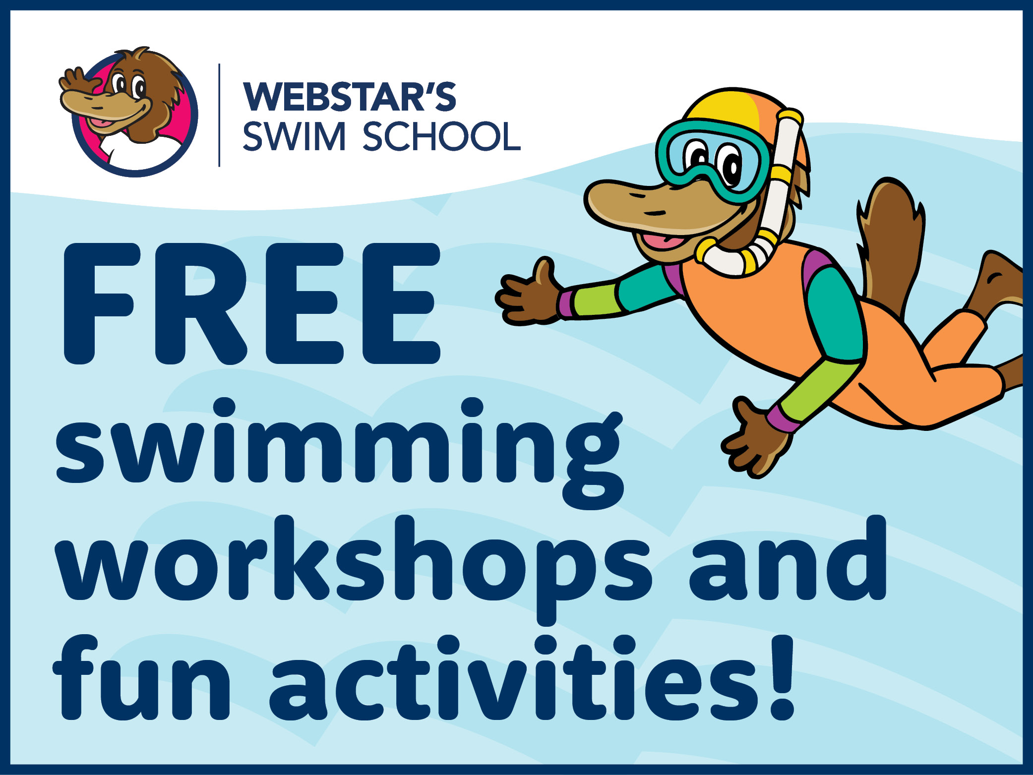 Webstar's Swim School holiday activities