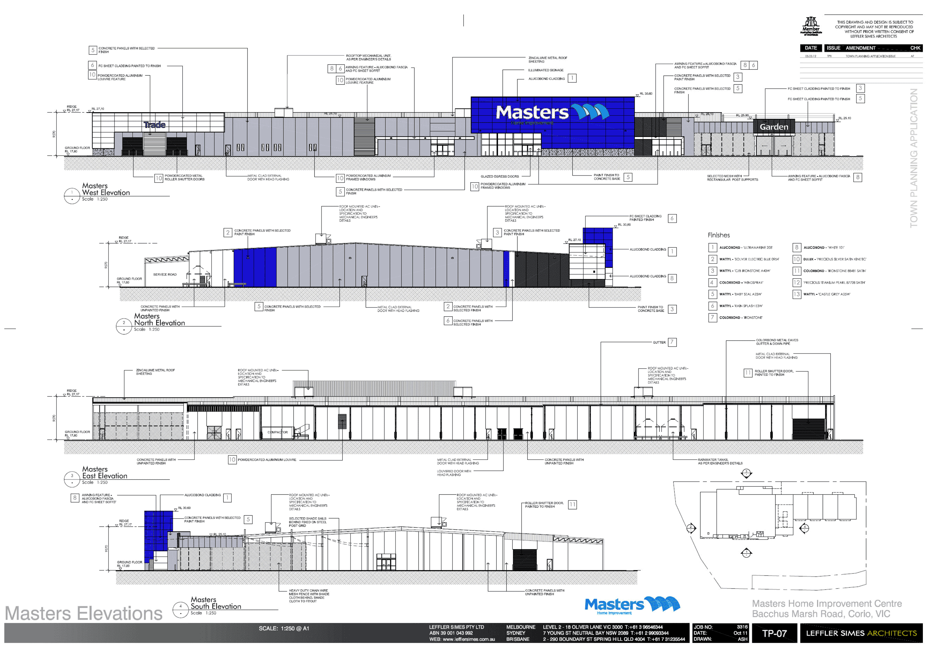 rep2.gif Proposed Site Plan, Elevations and Landscape Plan – Masters Store - page 2