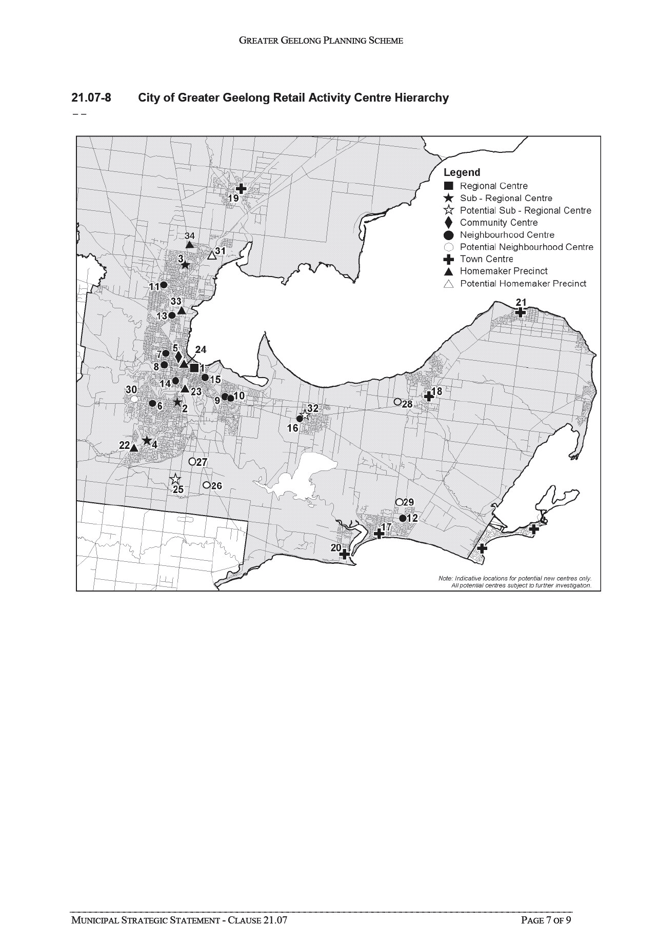 rep6.gif Proposed new Clause 21.07 Retail Activity Centre Hierarchy (new Homemaker Precinct is no. 34)