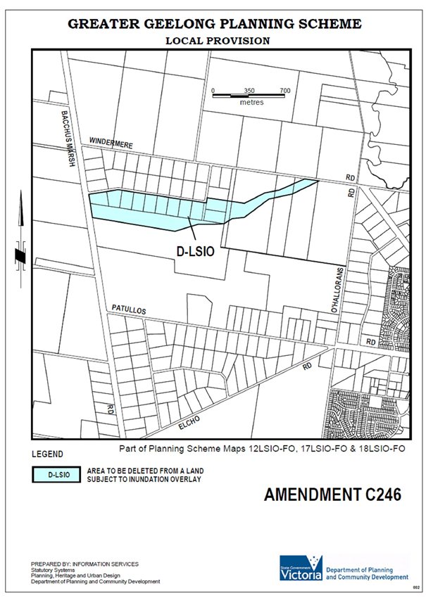 Proposed Deletion of Land Subject to Inundation Overlay Map