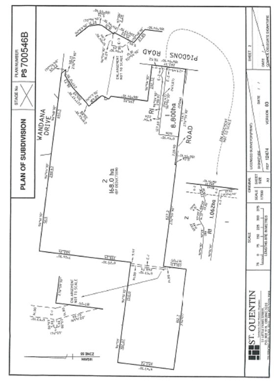 Appendix 1-2 – Proposed Subdivision Plan