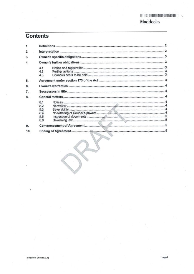 Appendix 4-3 Section 173 Agreement