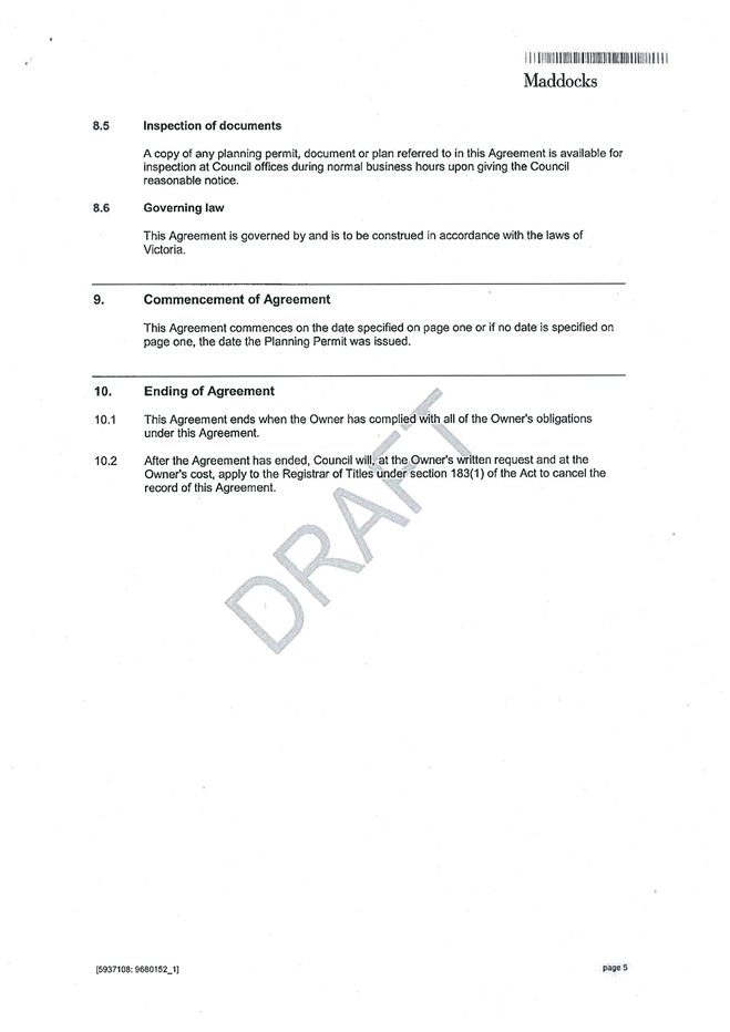 Appendix 4-3 Section 173 Agreement