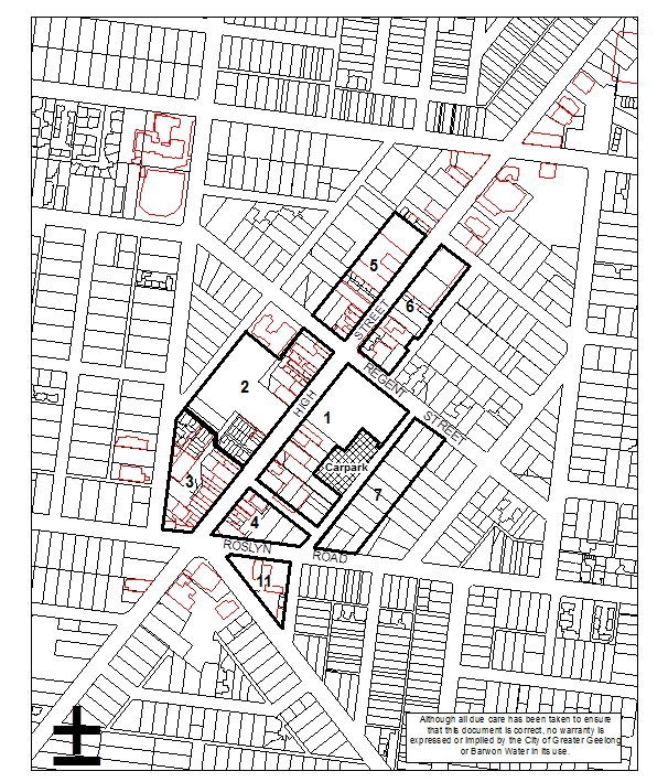 Plan Showing Nominated Sub-Areas