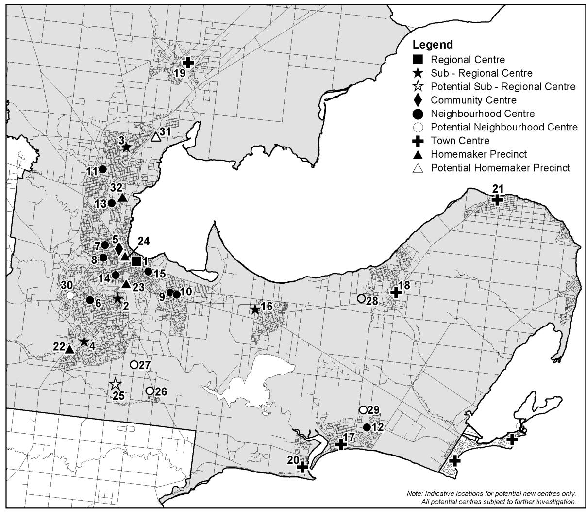 City of Greater Geelong Retail Activity Centre Hierarchy