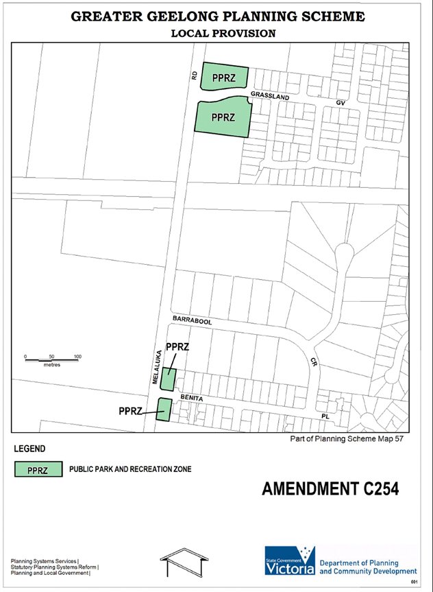 Amendment C254 - Local Provision PPRZ: Public Park and Recreaton Zone (Map 57)