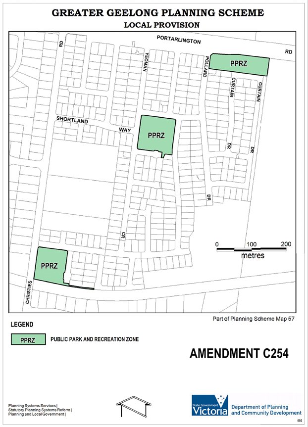 Amendment C254 - Local Provision PPRZ: Public Park and Recreation Zone (Map 57)