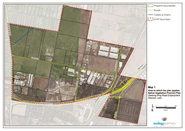 Map showing area to which the NVPP applies