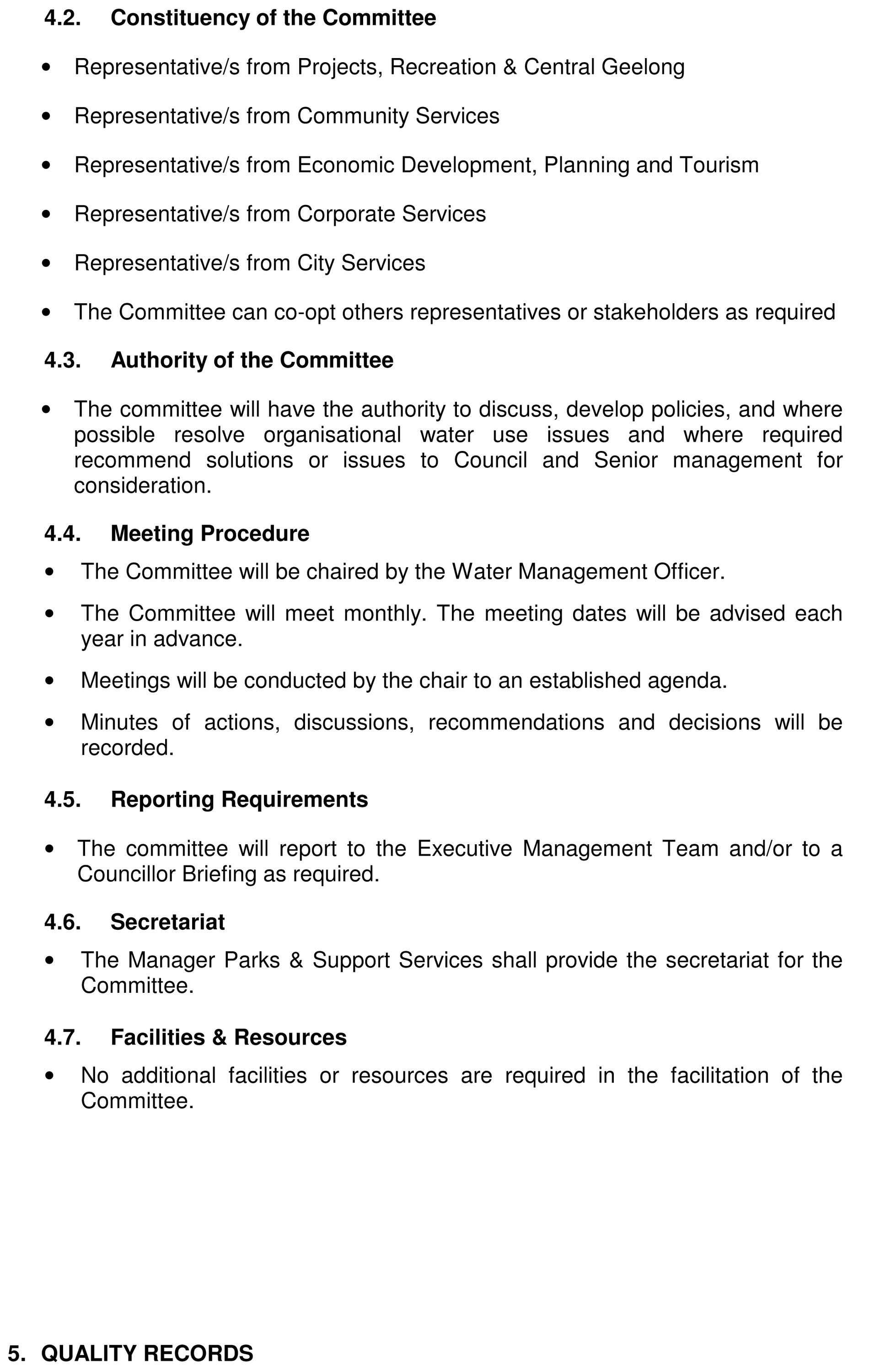 Water Sustainability Group Terms of Reference - Page 2
