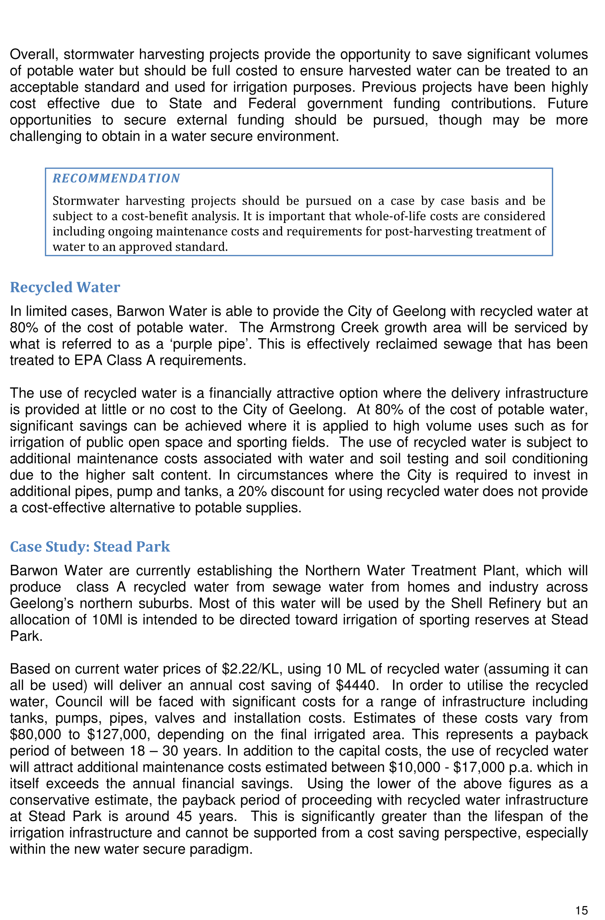 Irrigation Management Discussion Paper - Page 15