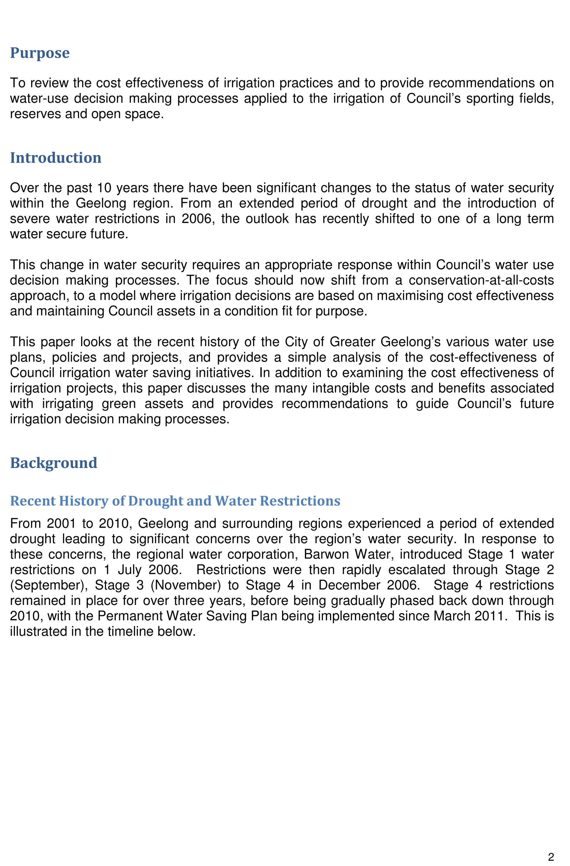 Irrigation Management Discussion Paper - Page 2