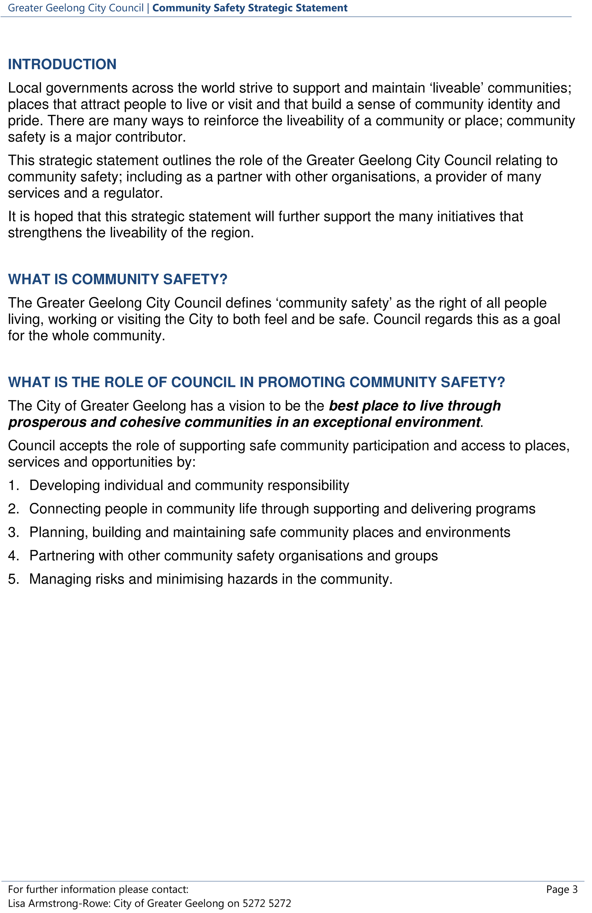 Community Safety Strategic Statement - Page 3