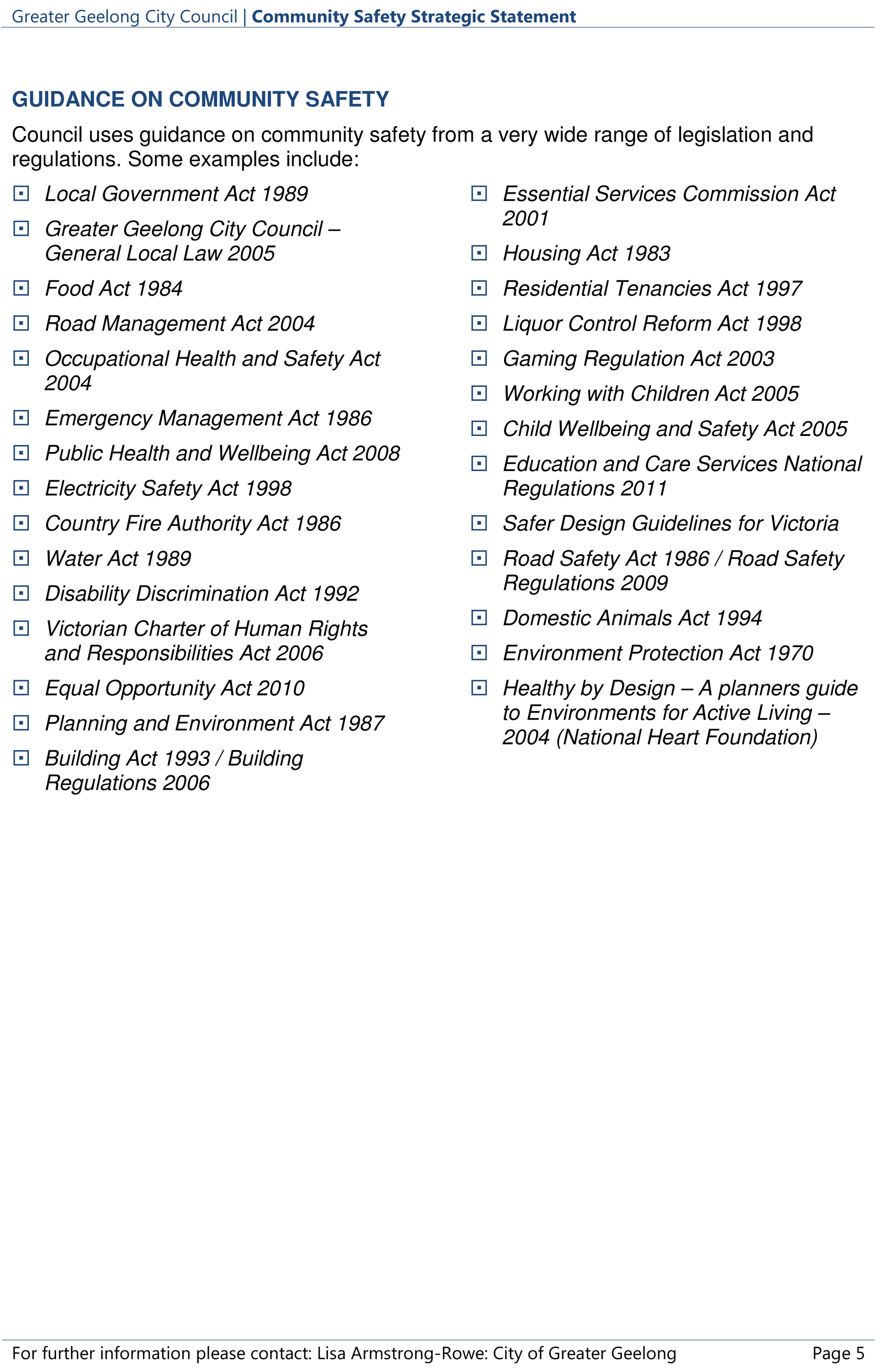 Community Safety Strategic Statement - Page 5