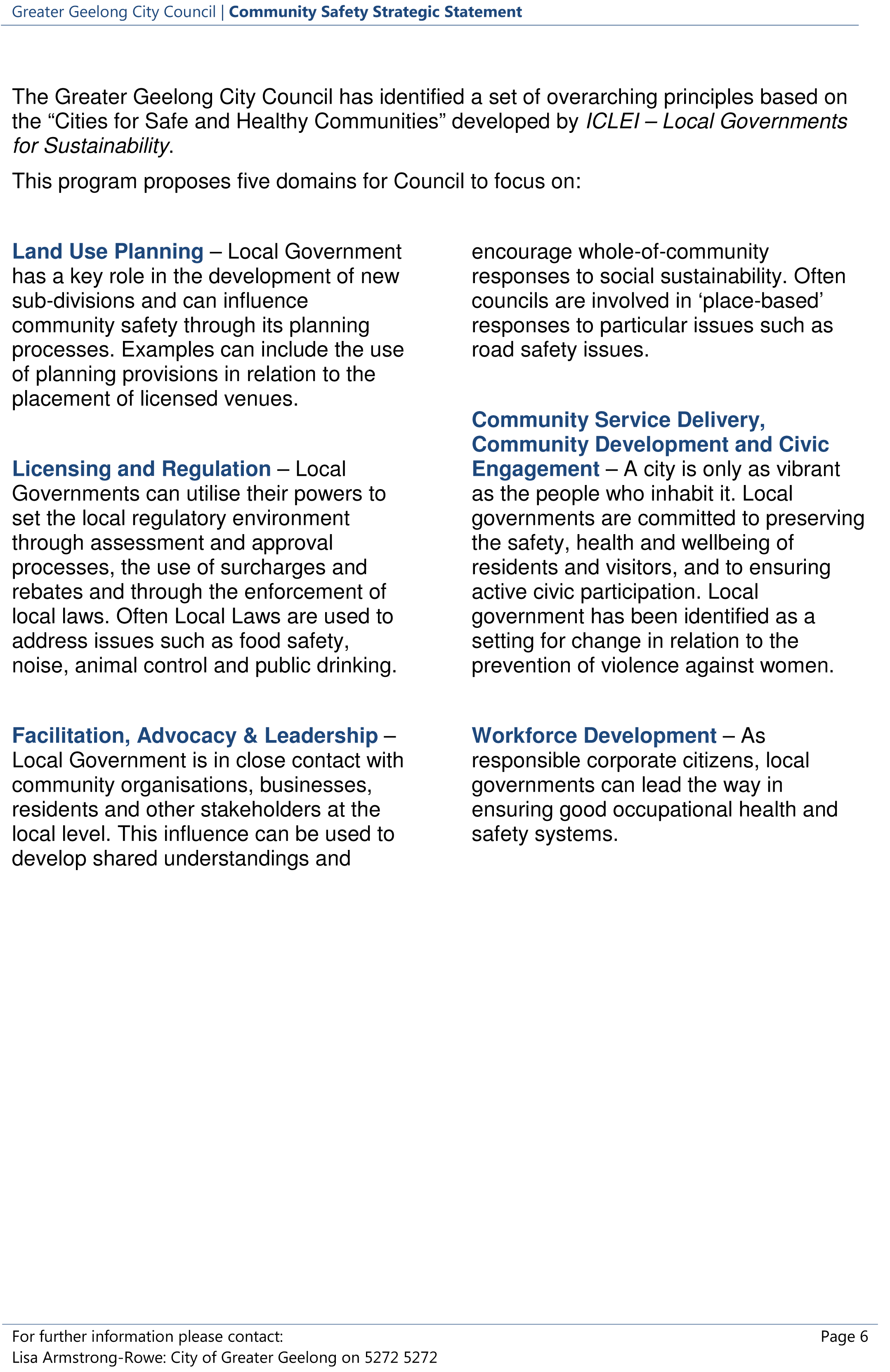 Community Safety Strategic Statement - Page 6