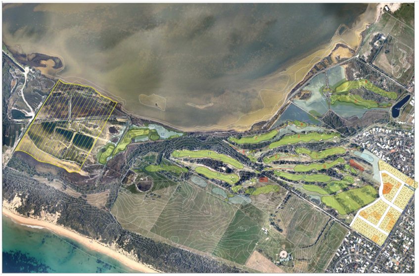 Revised Golf Course Layout presented at the Panel Hearing