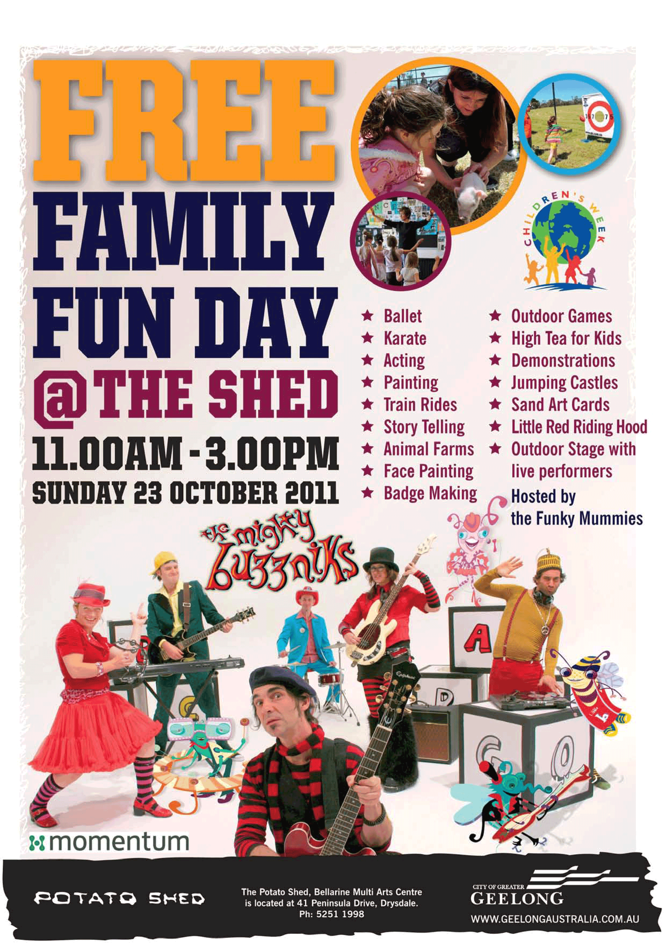 Family Fund Day at the Potato Shed poster 2011