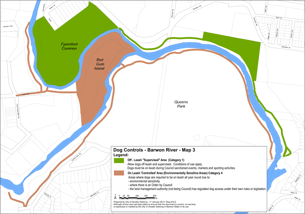 Dog Controls - Barwon River - Map 3