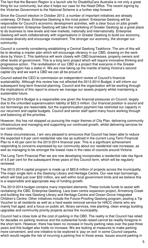 Draft City Plan 2013-2017 - Page 5