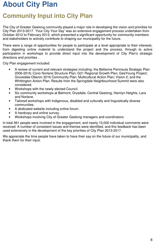 Draft City Plan 2013-2017 - Page 8
