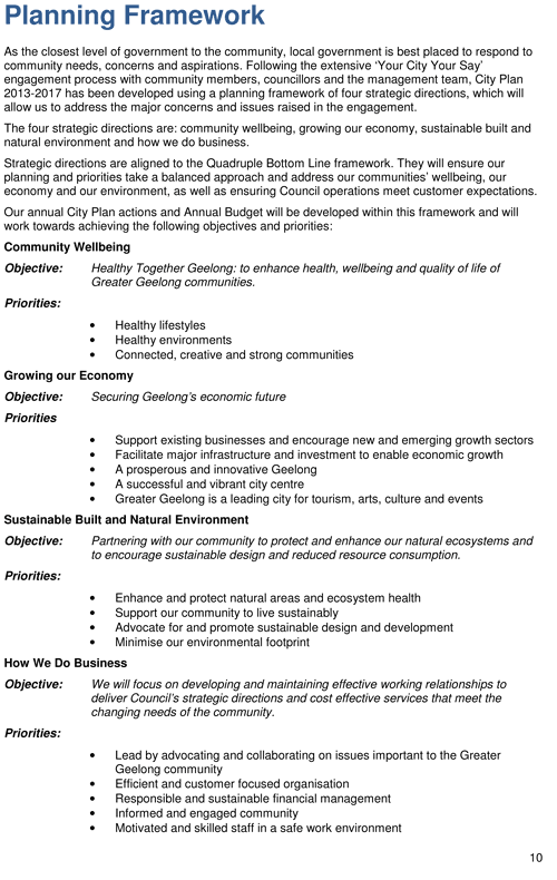 Draft City Plan 2013-2017 - Page 10