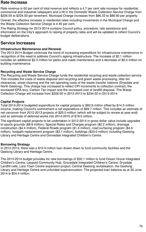 Draft City Plan 2013-2017 - Page 70