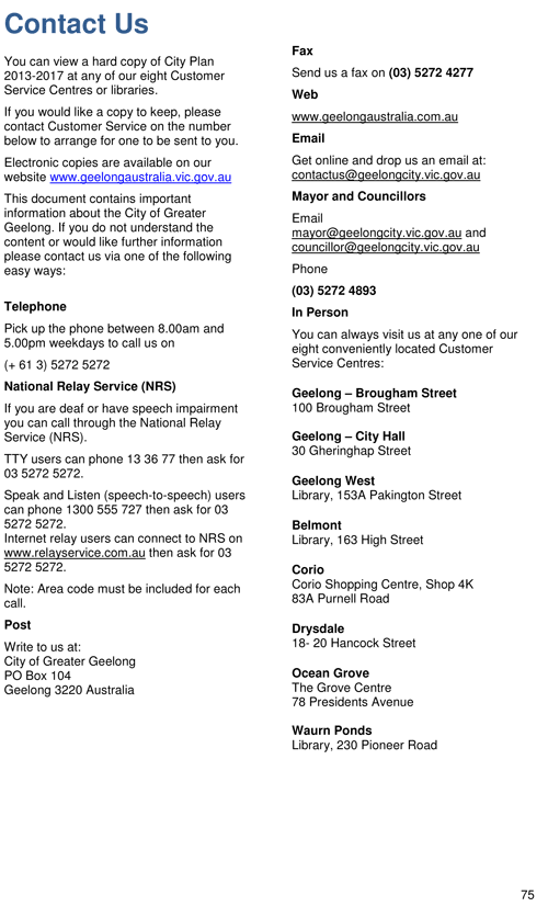 Draft City Plan 2013-2017 - Page 75