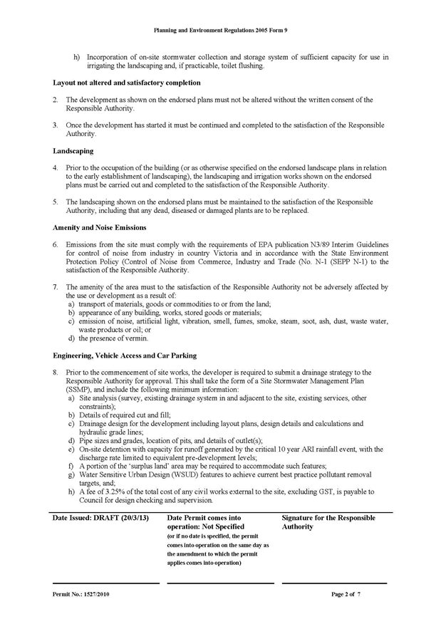 Planning Permit (Draft) - (Page 2 of 7)