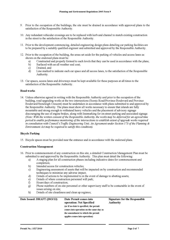 Planning Permit (Draft) - (Page 3 of 7)