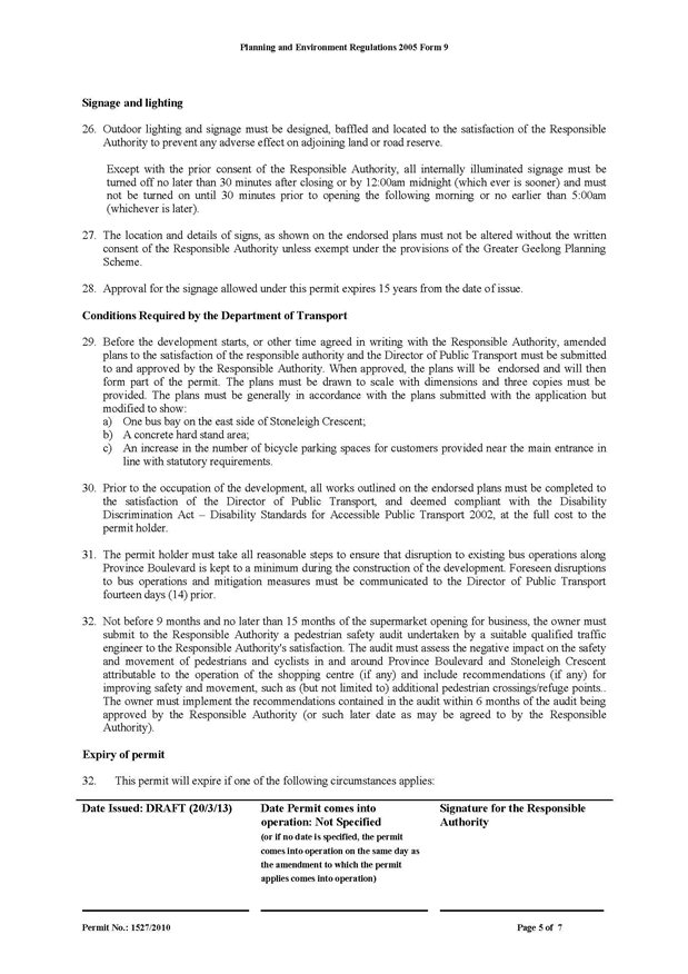 Planning Permit (Draft) - (Page 5 of 7)
