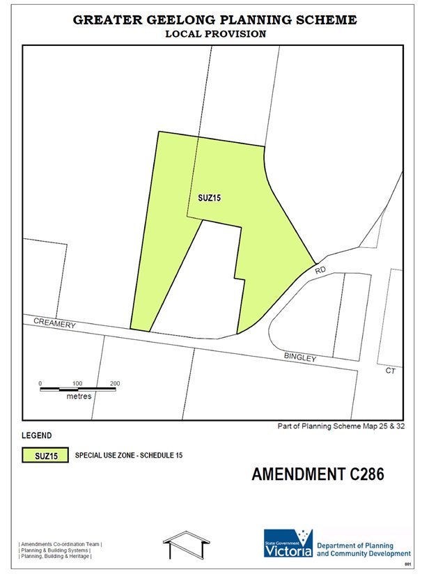 Amendment C286 - Local Provision Map - Special Use Zone Schedule 15