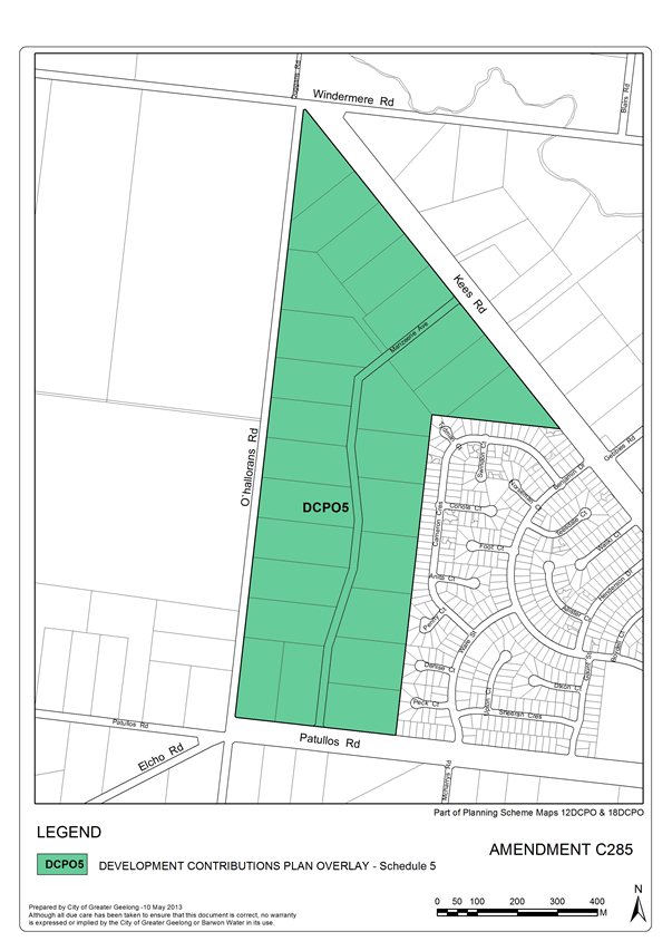 Proposed Development Contributions Plan Map