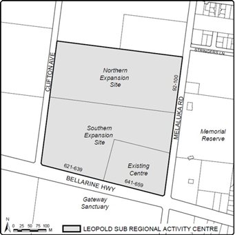 council-minutes---23-july-2013-11.jpg Map of site showing existing centre, southern expansion site and northern explansion site