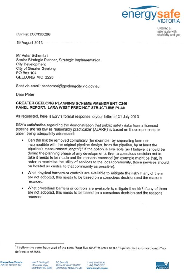 Image of letter (page 1 of 2)to Peter Schembri from energysafe Victoria