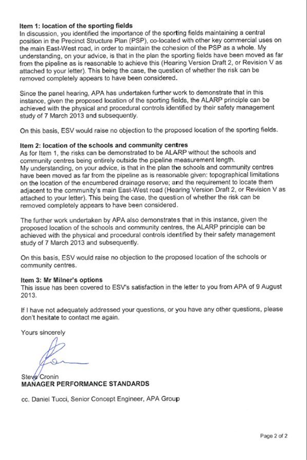 Image of letter (page 2)to Peter Schembri from energysafe Victoria