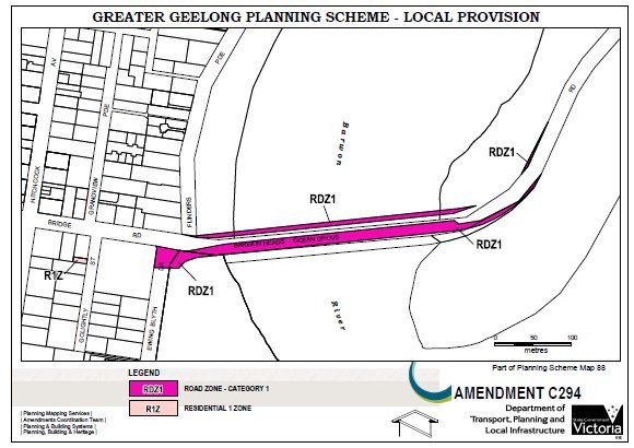 Local Provision Amendment C294 - Road Zone Category 1 and Residential 1 Zone - part of Planning Scheme Map 88