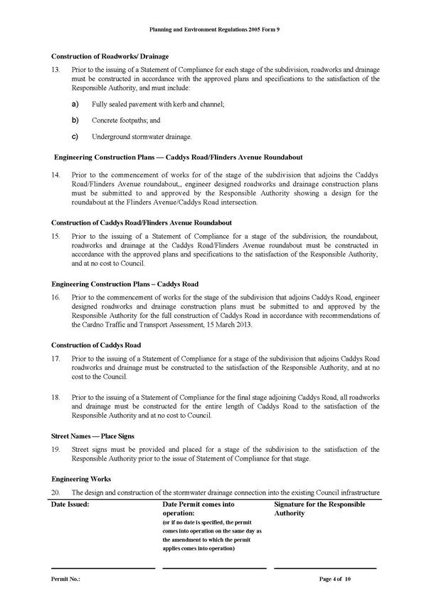 Planning Permit 1185/2013 Page 4 of 10
