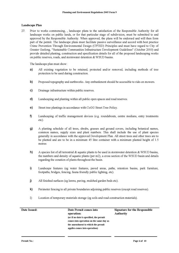 Planning Permit 1185/2013 Page 6 of 10