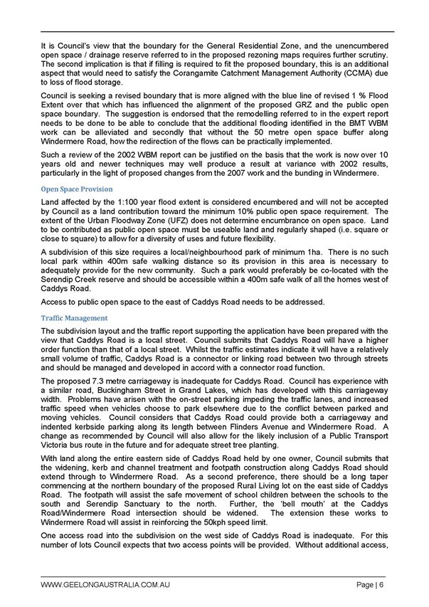 Council submission to Amendment C293 and Planning Permit Application 1185/2013 - Page 6
