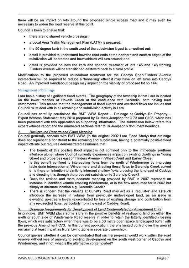 Council submission to Amendment C293 and Planning Permit Application 1185/2013 - Page 7