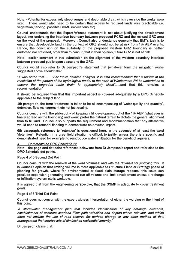 Council submission to Amendment C293 and Planning Permit Application 1185/2013 - Page 8