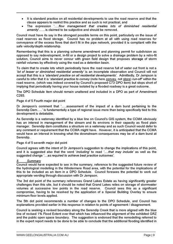 Council submission to Amendment C293 and Planning Permit Application 1185/2013 - Page 9