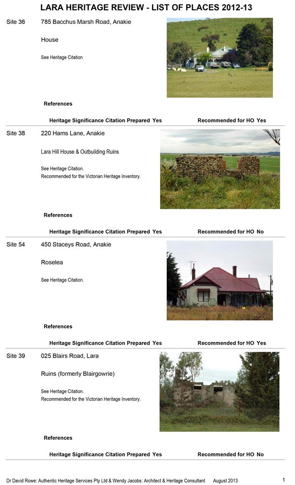 Sites 36, 38, 54 and 39