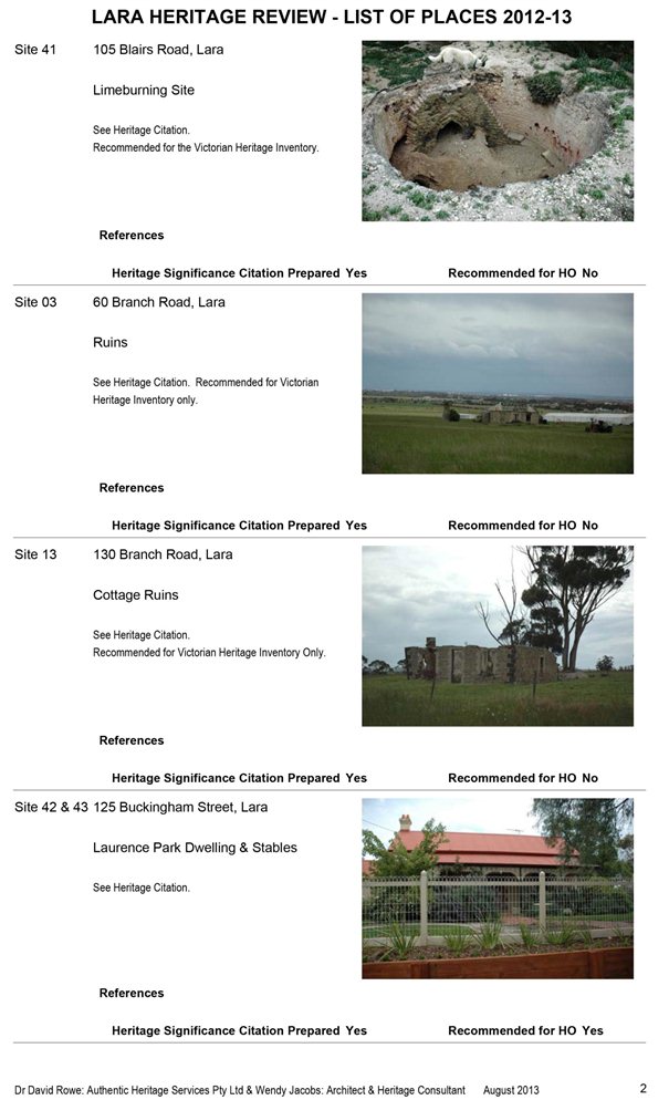 Sites 41, 03, 13, 42 and 43