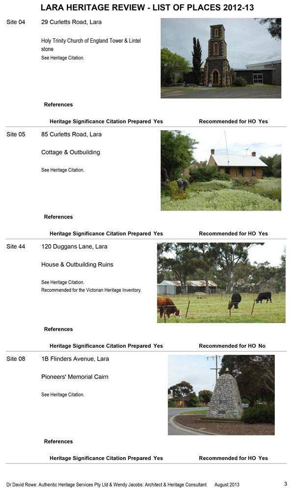 Sites 04, 05, 44 and 08