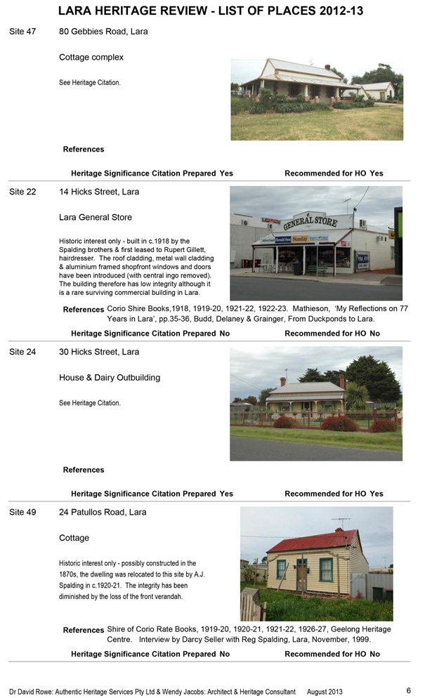 Site3s 47, 22, 24 and 49