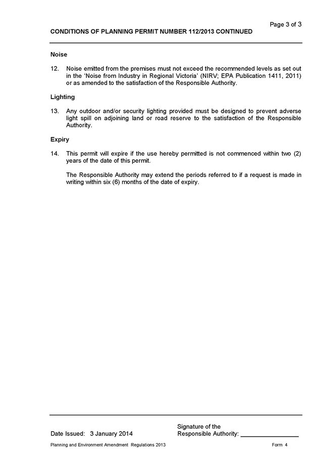 Planning Permit 112/2013 - page 3 of 3