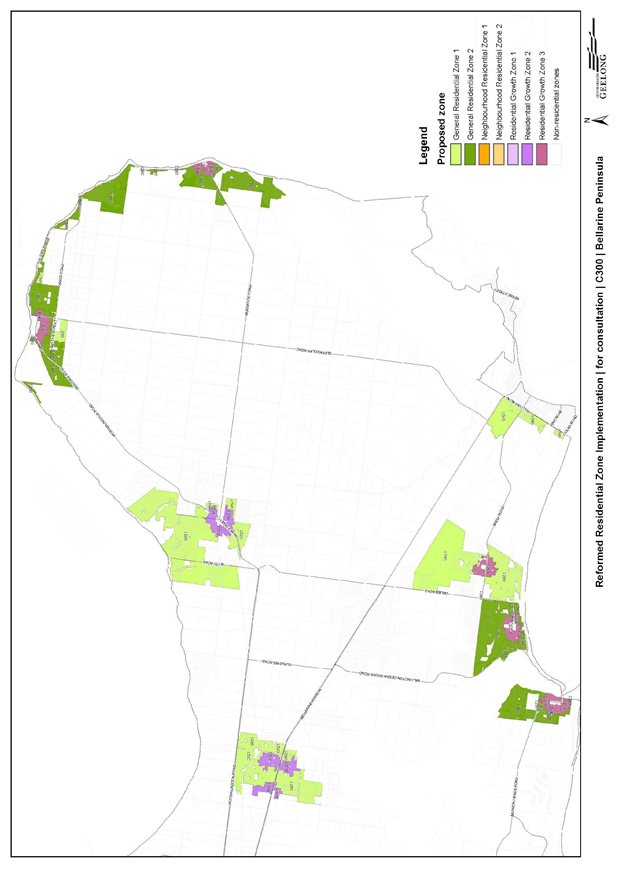 Reformed Residential Zone implementation for consultation C300 Urban Geelong - Bellarine Peninsula (east section of the City of Greater Geelong)